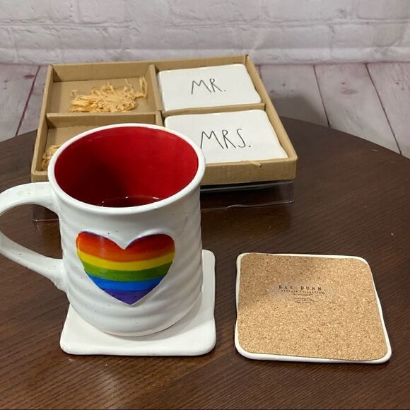 Rae Dunn artisan collection 4pc coaster set Bridal - Picture 4 of 7